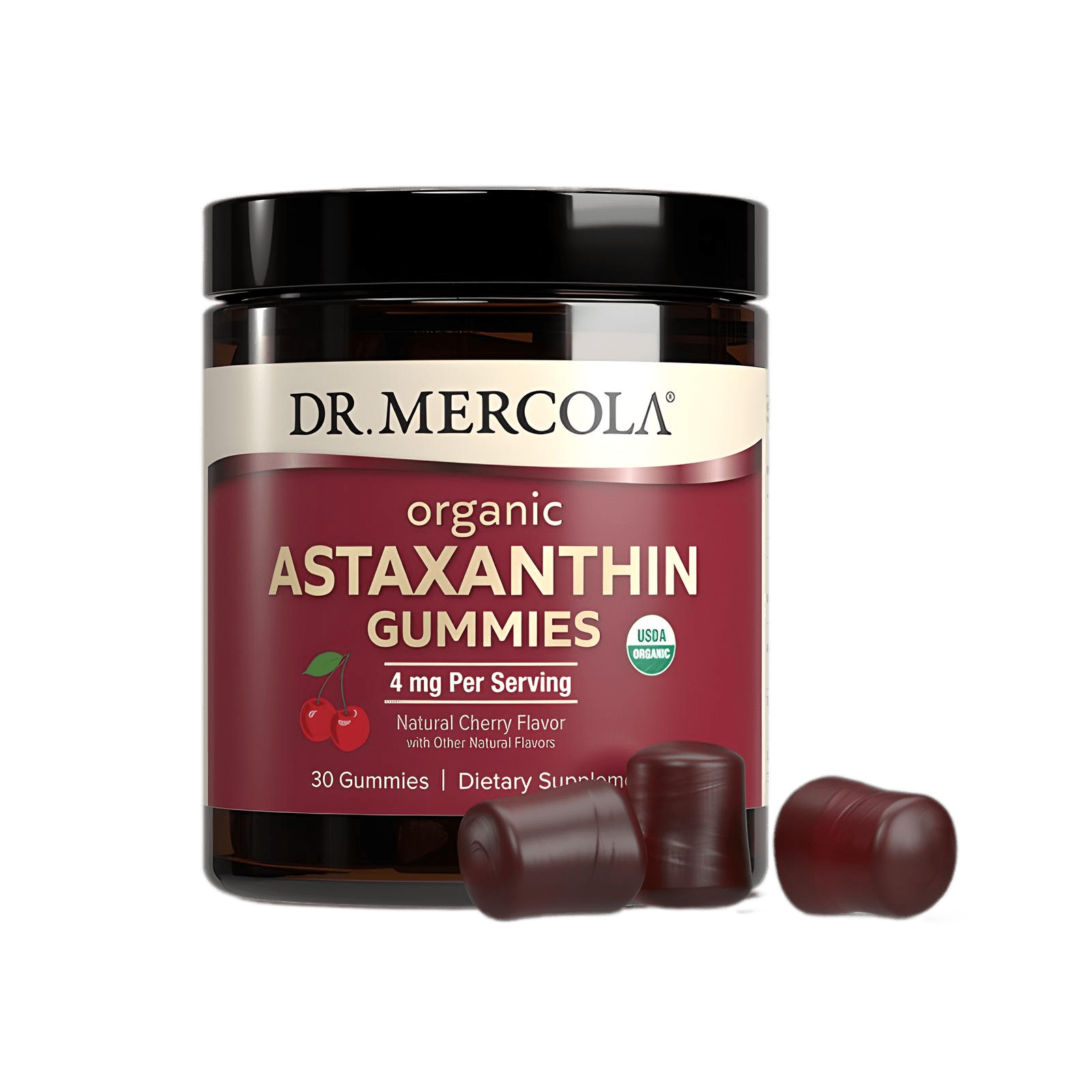 Dr. Mercola Organic Astaxanthin Cherry 30 Gummies - JING Organics