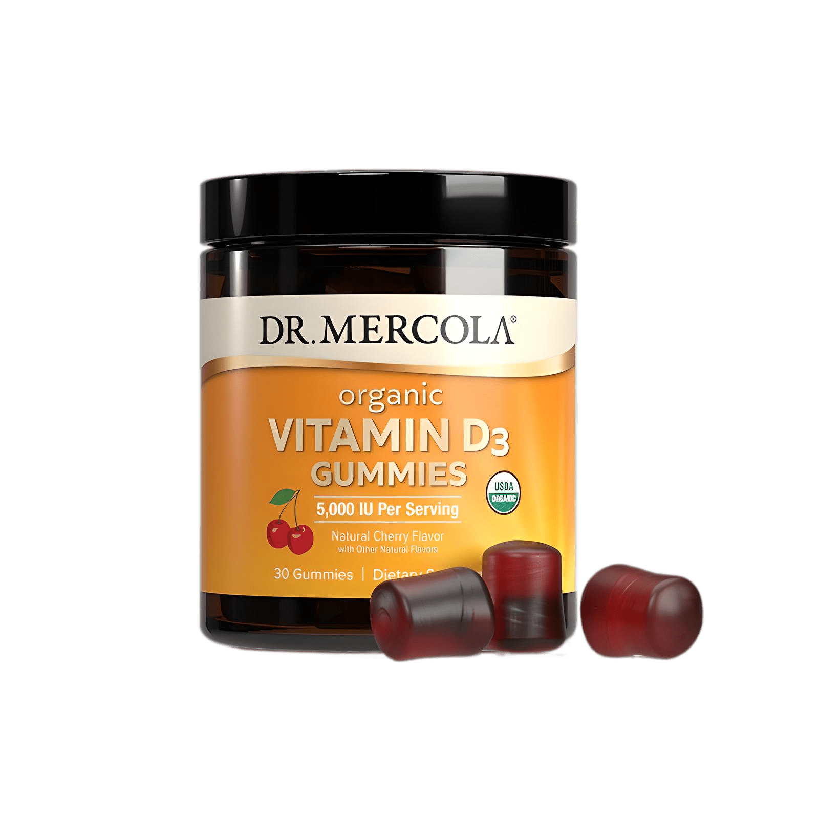 Dr. Mercola Organic Vitamin D3 Cherry 30 Gummies - JING Organics