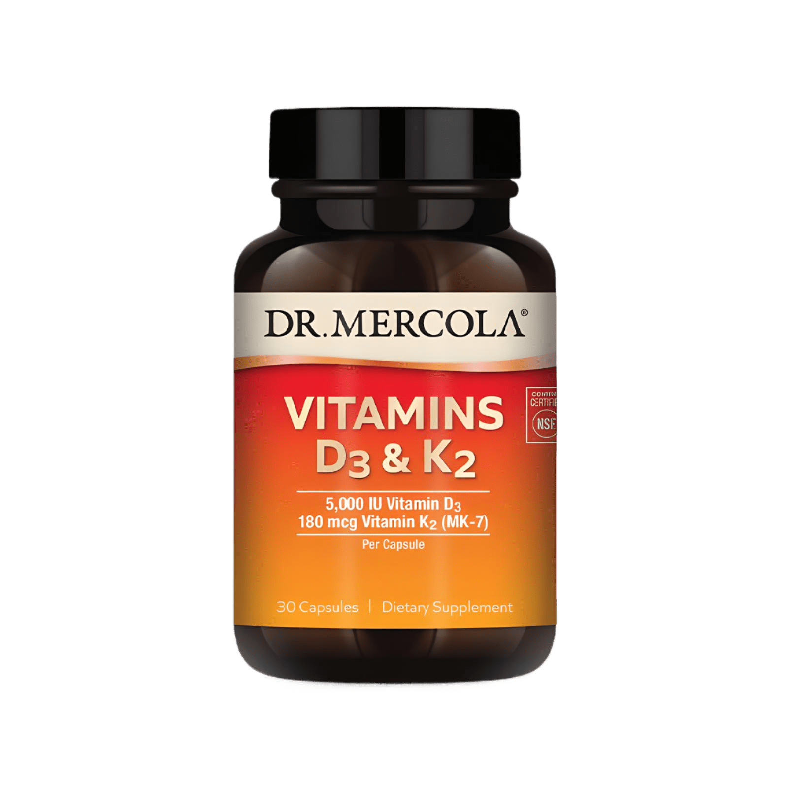 Dr. Mercola Vitamin D3 & K2 30 Capsules - JING Organics