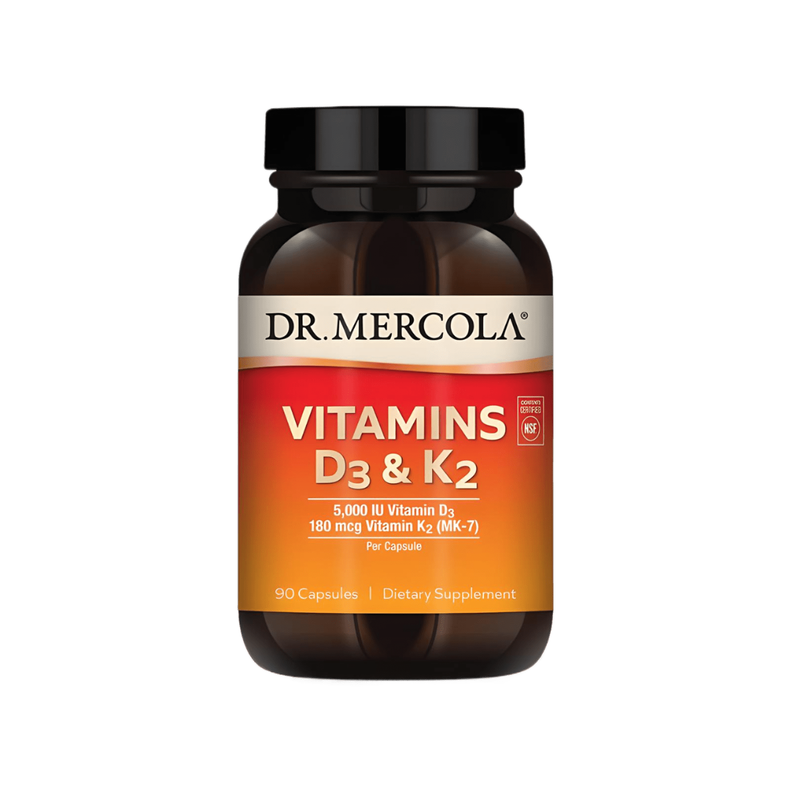 Dr. Mercola Vitamin D3 & K2 90 Capsules - JING Organics