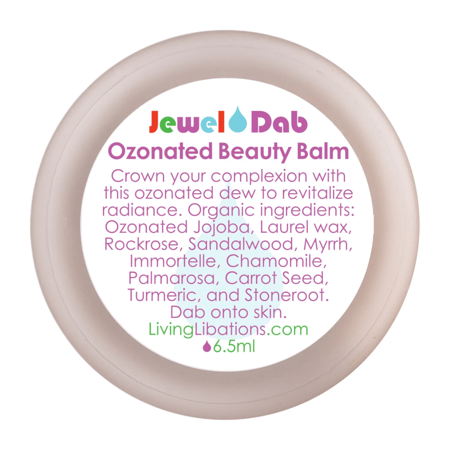 Living Libations Jewel Dab Ozonated Beauty Balm 6.5ml - JING Organics
