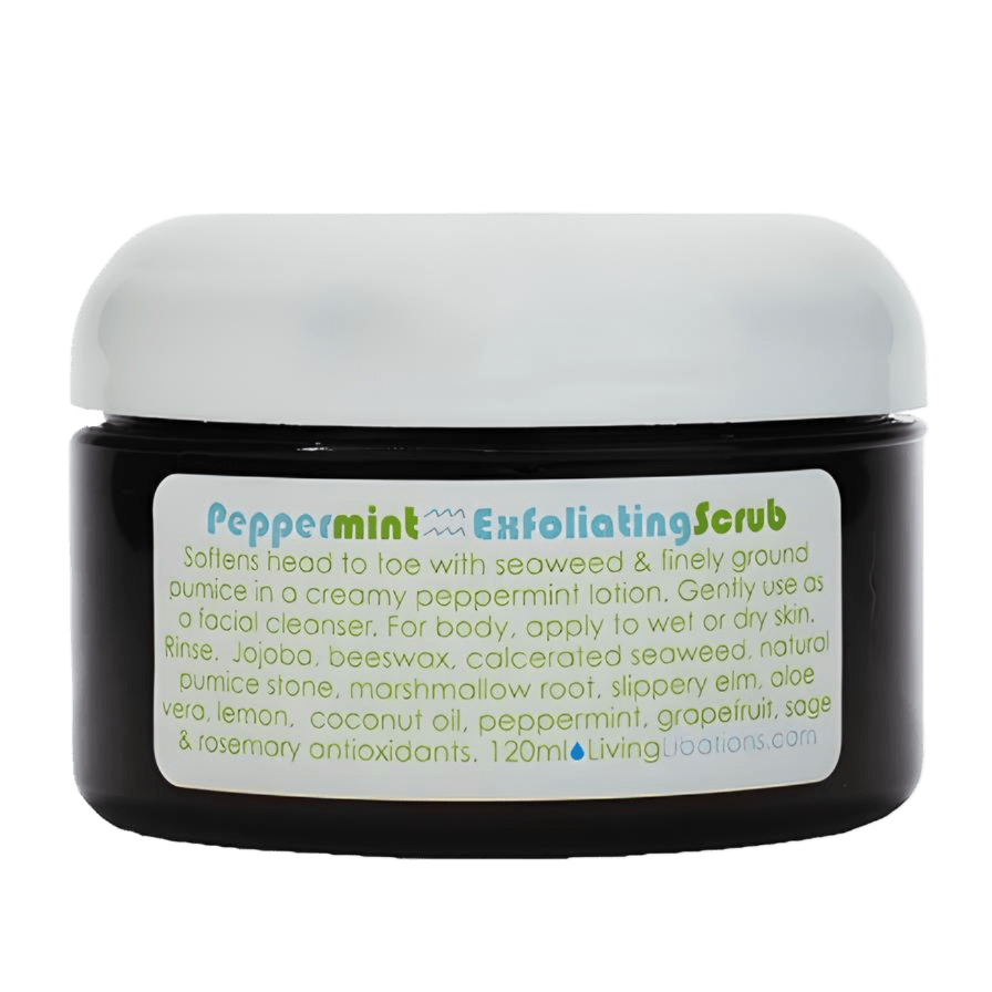 Living Libations Peppermint Exfoliating Scrub 120ml - JING Organics