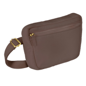 Living Libations Puffer Hip Bag with EMF Shield in Coffee Bean - JING Organics