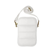 Living Libations Super Sling Puffer Traveller with EMF Shield in Wisteria White - JING Organics