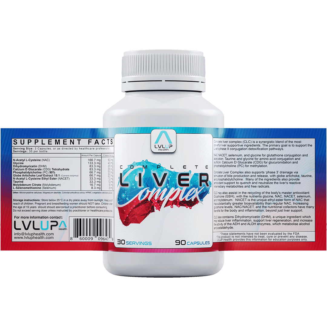LVLUP Health Complete Liver Complex 90 Capsules - JING Organics