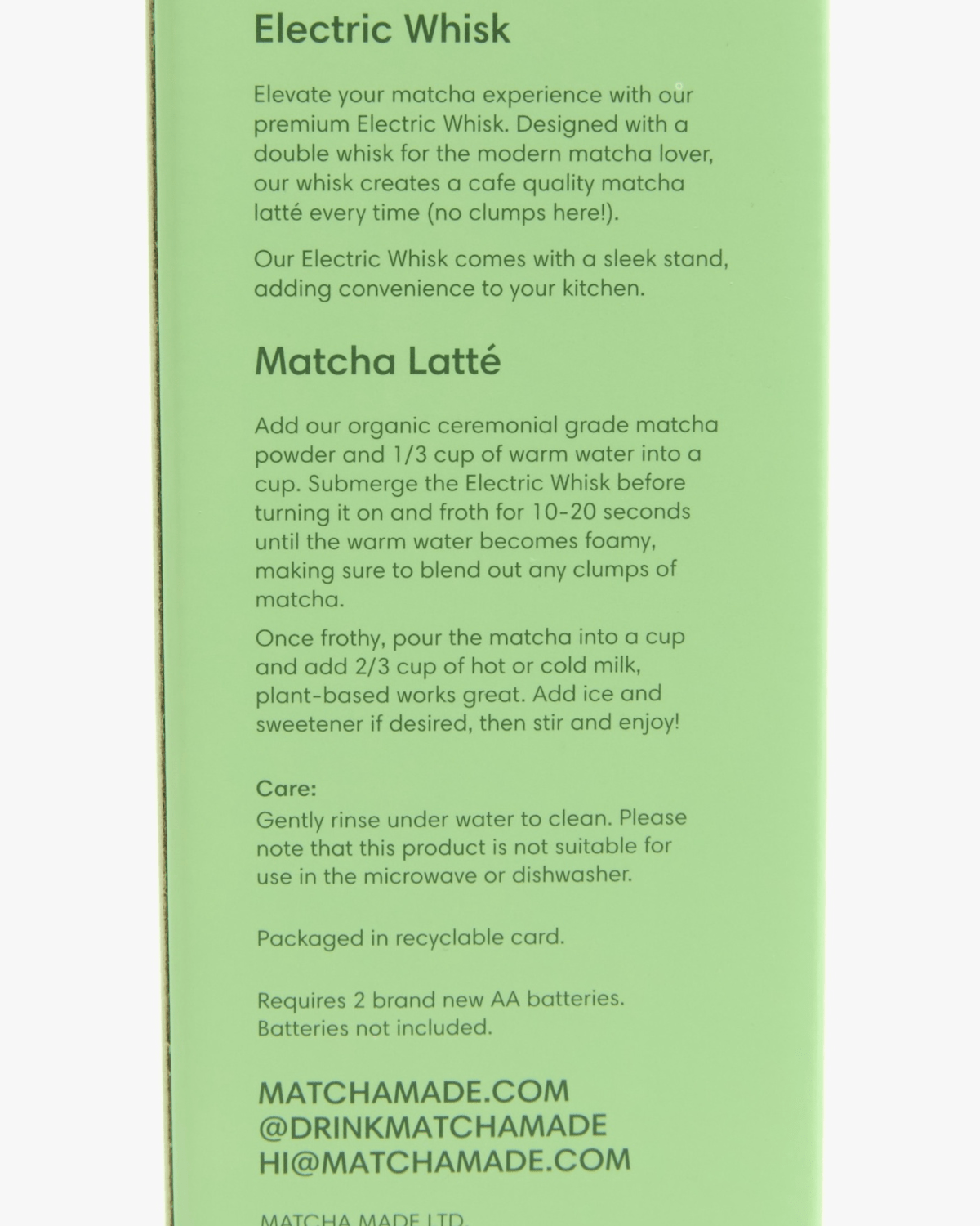 Matcha Made Electric Whisk - JING Organics