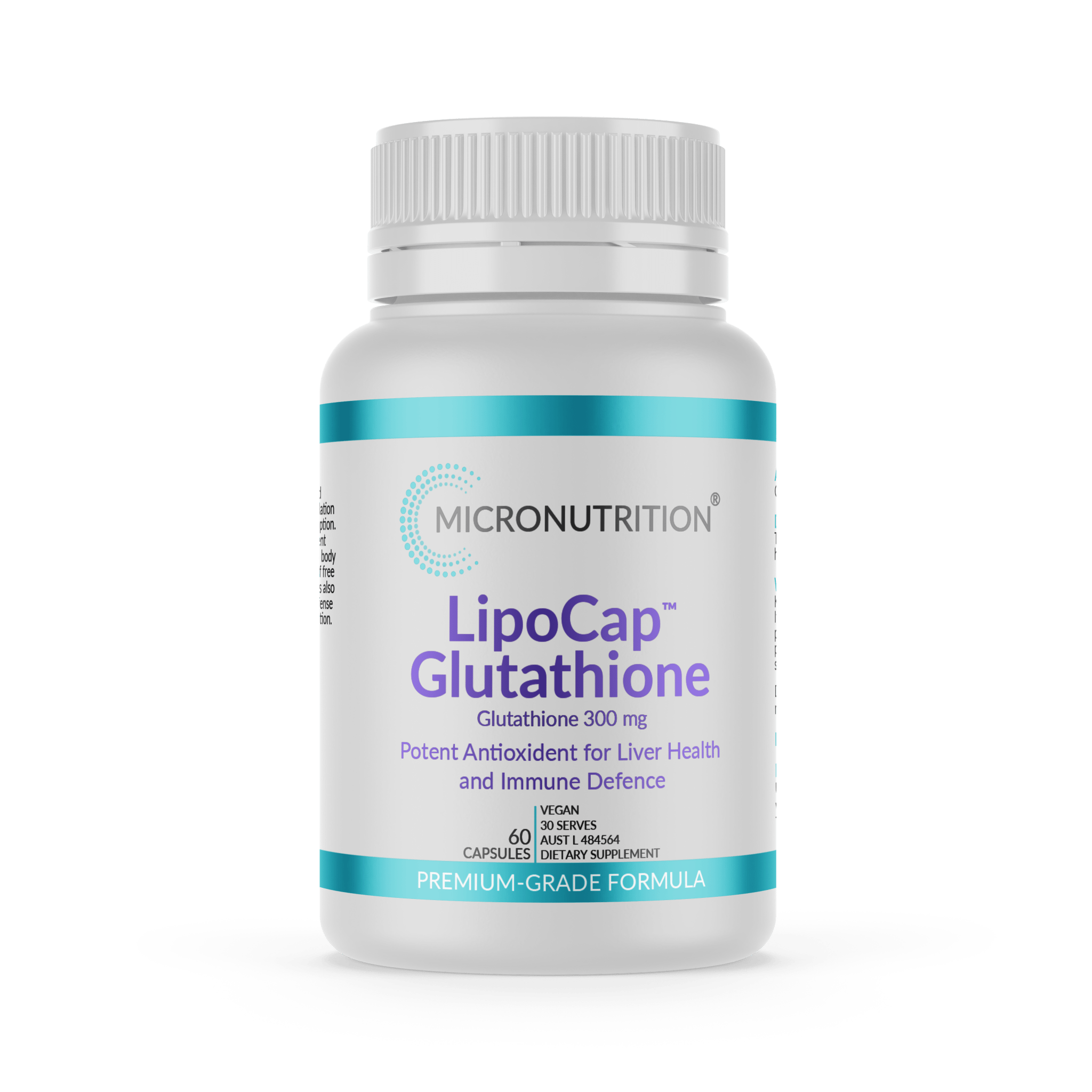 Micronutrition LipoCap Glutathione 60 Capsules - JING Organics