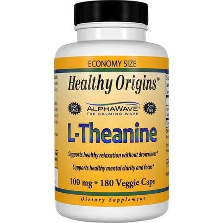 Healthy Origins L-Theanine 100mg 180 Capsules