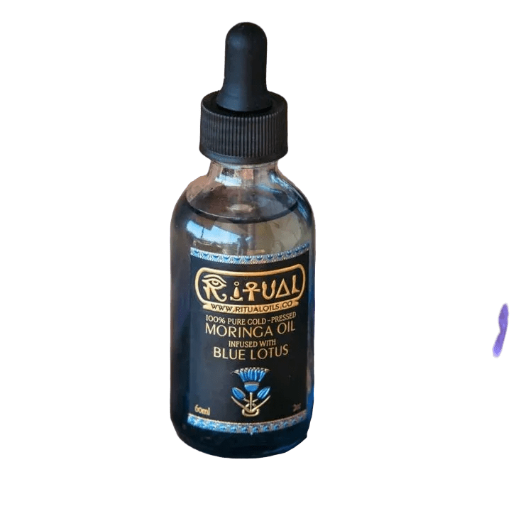 100% Pure Cold-Pressed Moringa Oil Infused With Blue Lotus 60mL - JING