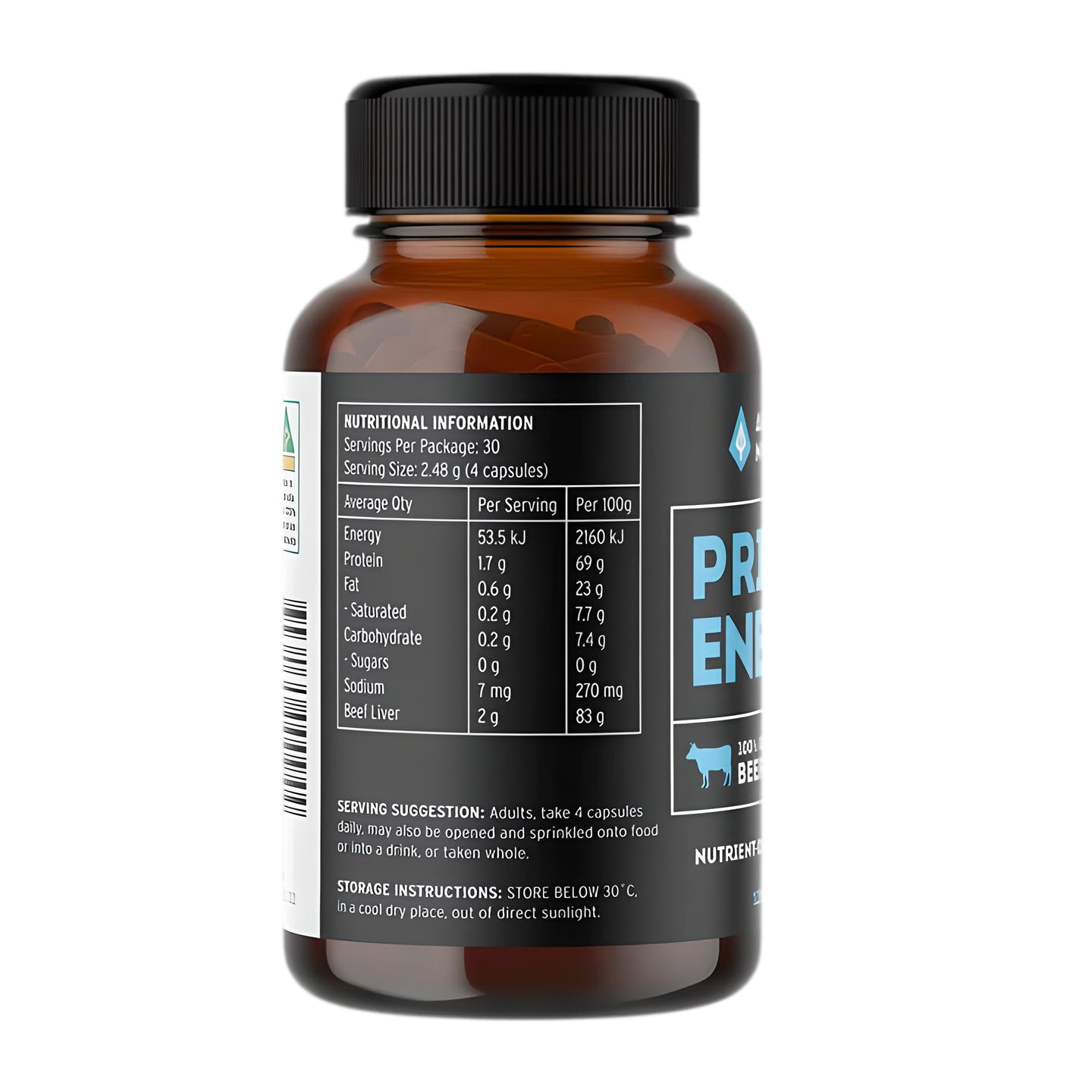 Ancestral Nutrition Primal Energy Hígado de Res 120 Cápsulas