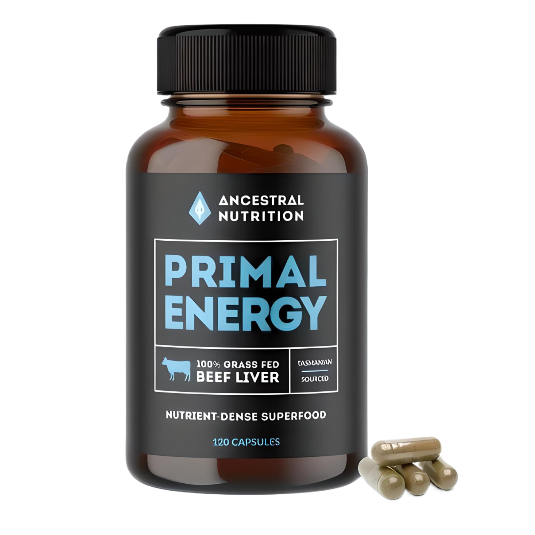 Ancestral Nutrition Primal Energy Beef Liver 120 Capsules