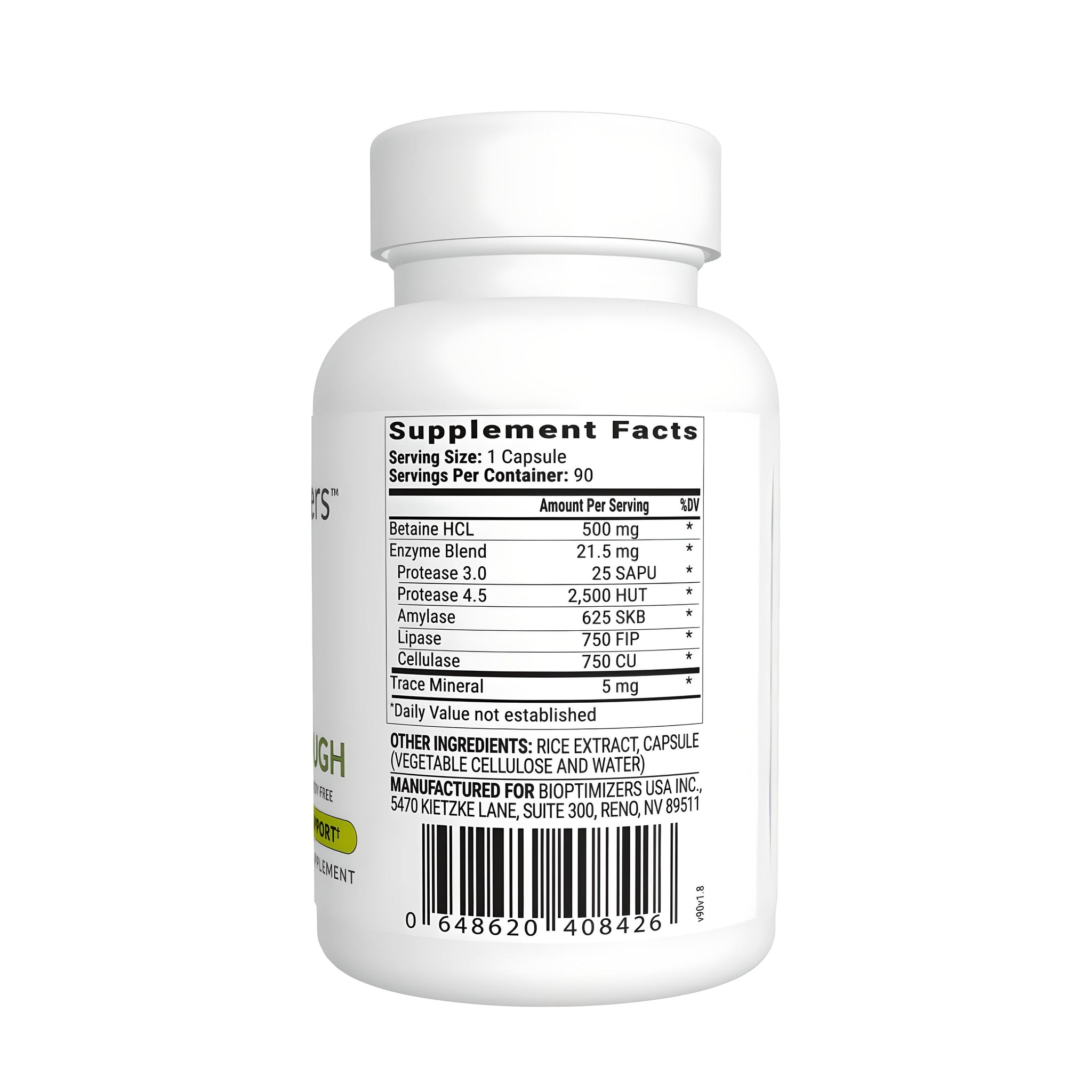 BIOptimizers HCL Breakthrough 90 Capsules