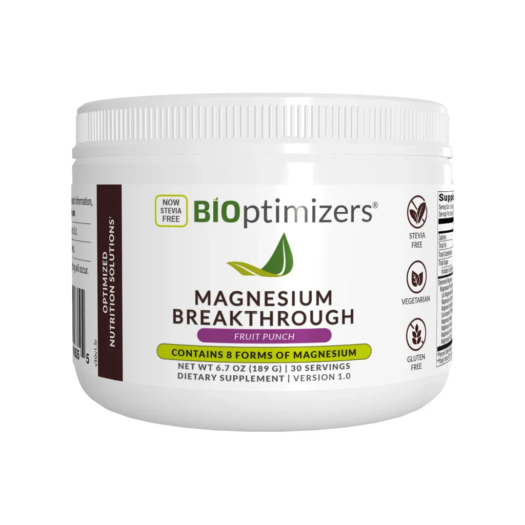 BIOptimizers Magnesium Breakthrough Drink Powder Fruit Punch 189g