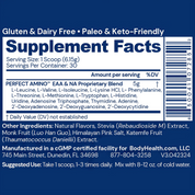 Body Health Perfect Amino Powder Lemon Lime 30 Servings