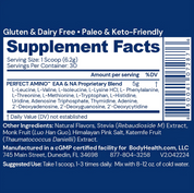 Body Health Perfect Amino Powder Vanilla 30 Servings