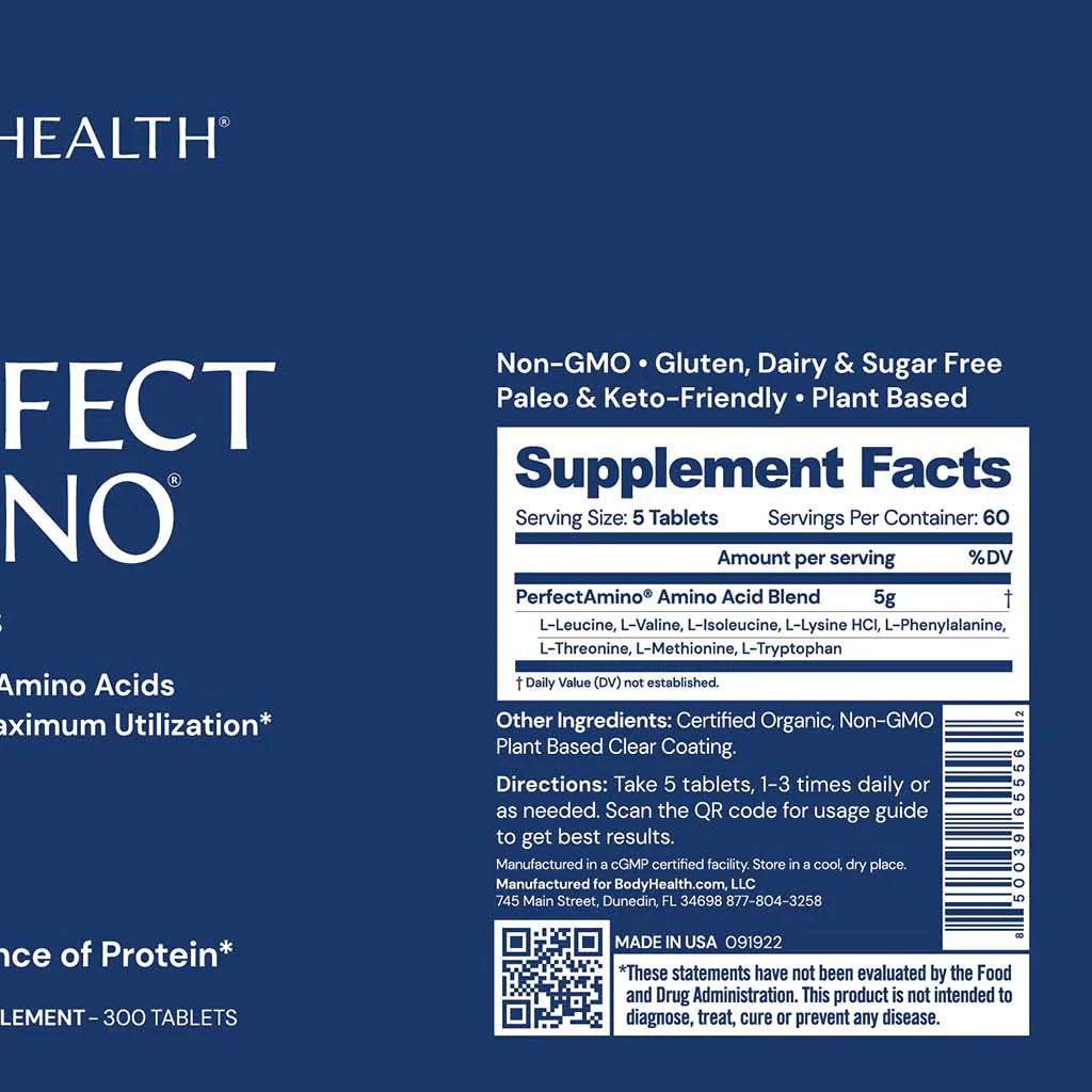 Body Health Perfect Amino Recubierto 600 Comprimidos