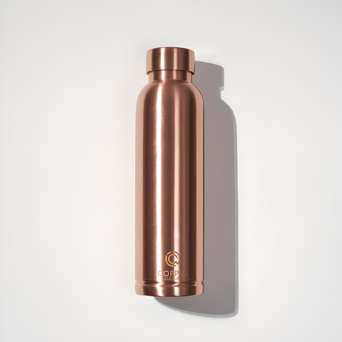 Copper Culture Polished Copper Drink Bottle 950ml