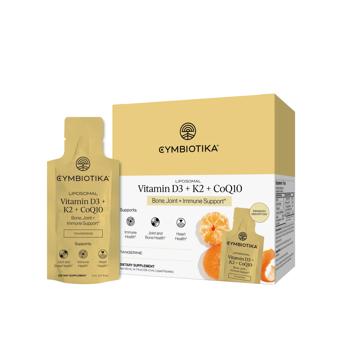 Cymbiotika Vitamin D3 + K2 + CoQ10 28 Servings