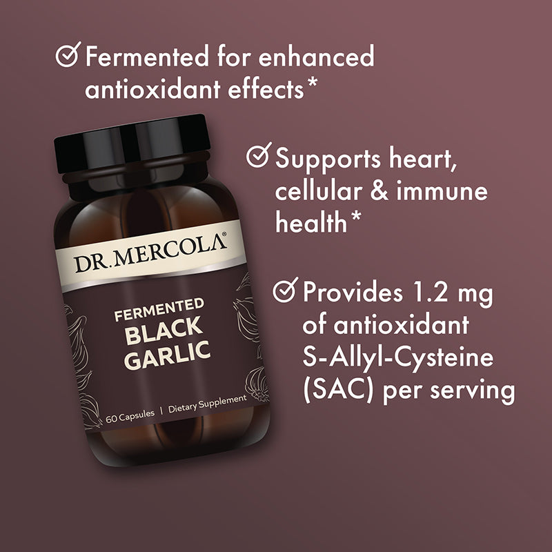 Dr. Mercola Fermented Black Garlic 60 Capsules