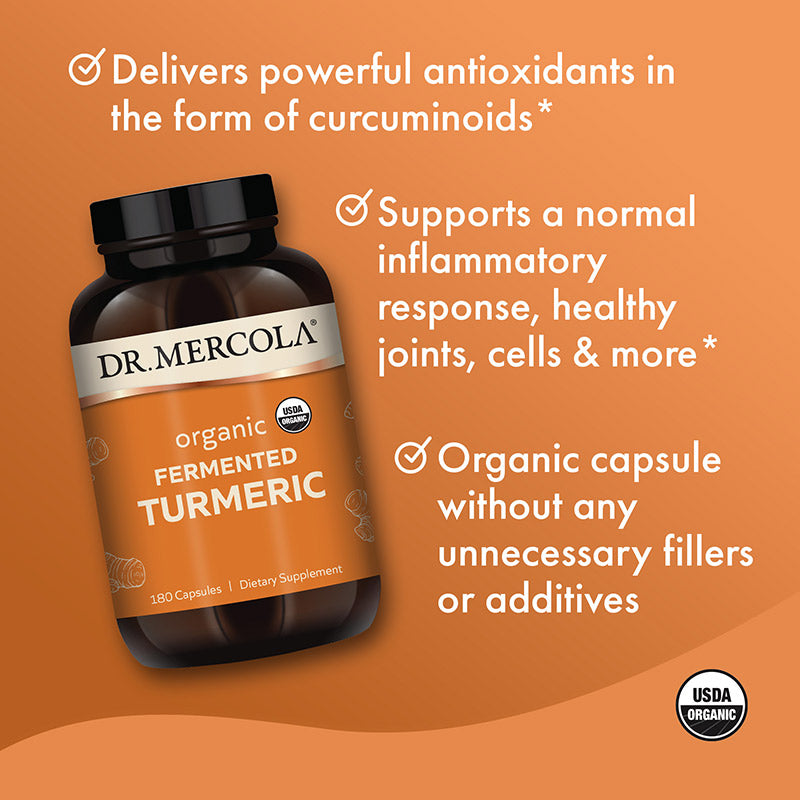 Dr. Mercola Organic Fermented Turmeric 180 Capsules
