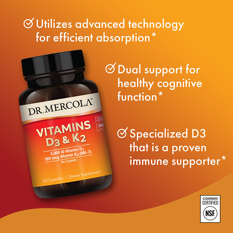 Dr. Mercola Vitamin D3 & K2 30 Capsules