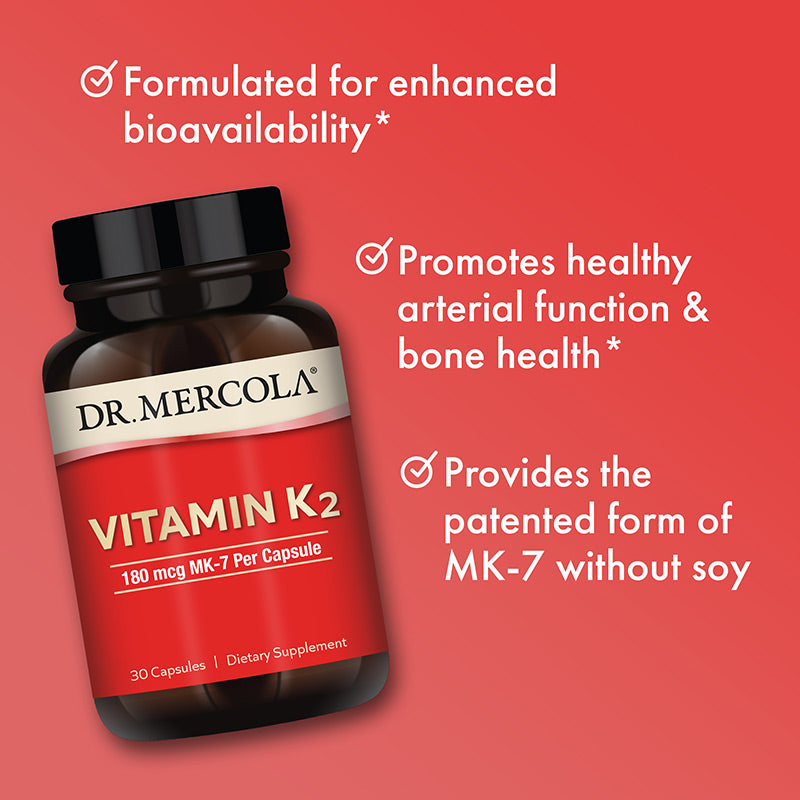 Dr. Mercola Vitamina K2 180mcg 30 Cápsulas