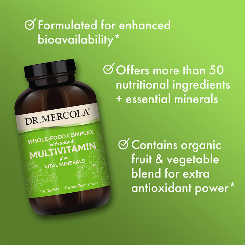 Dr. Mercola Wholefood Multivitamin Plus 240 Tablets