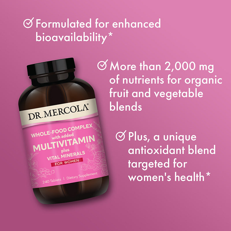 Dr. Mercola Wholefood Multivitamin for Women 240 Tablets
