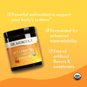 Dr. Mercola Organic Vitamin D3 Cherry 30 Gummies