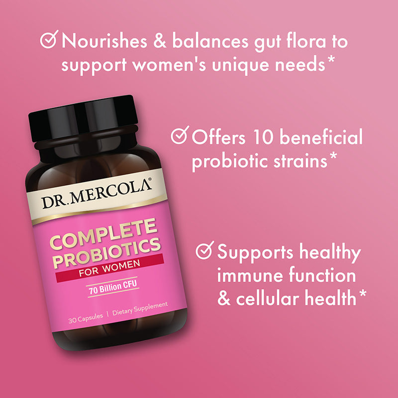 Dr. Mercola Probióticos Completos para Mujer 30 Cápsulas