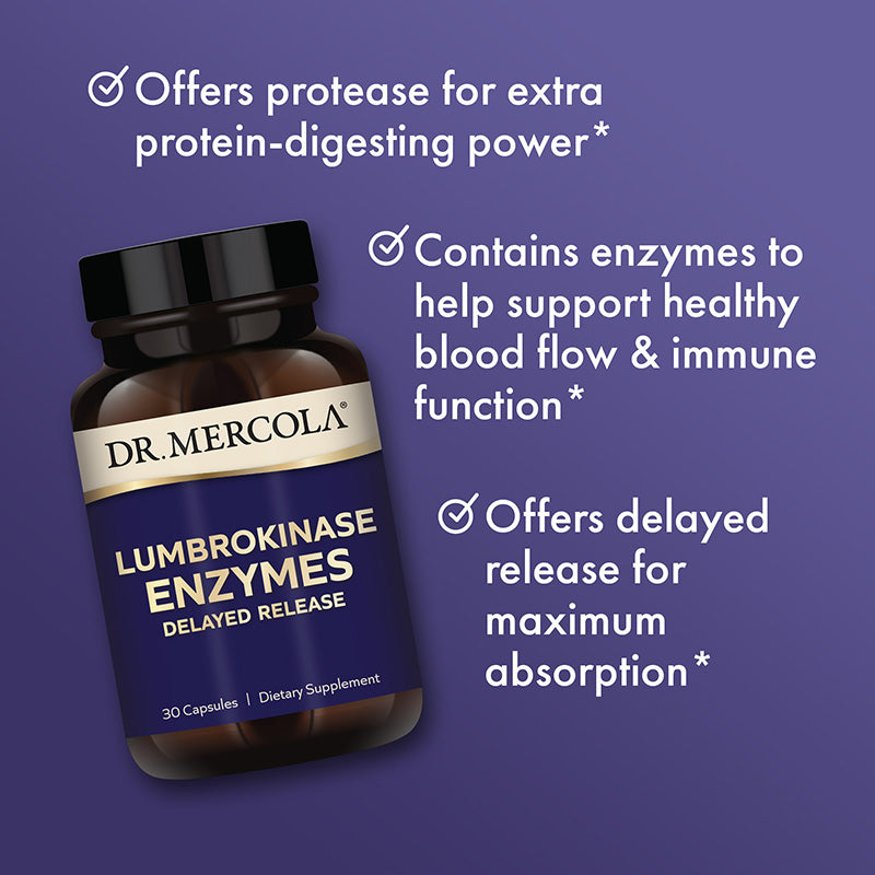 Dr. Mercola Lumbrokinase Enzymes 30 Capsules