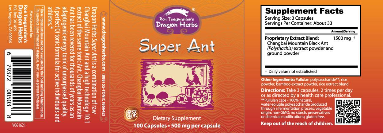 Dragon Herbs Super Hormiga 100 Cápsulas