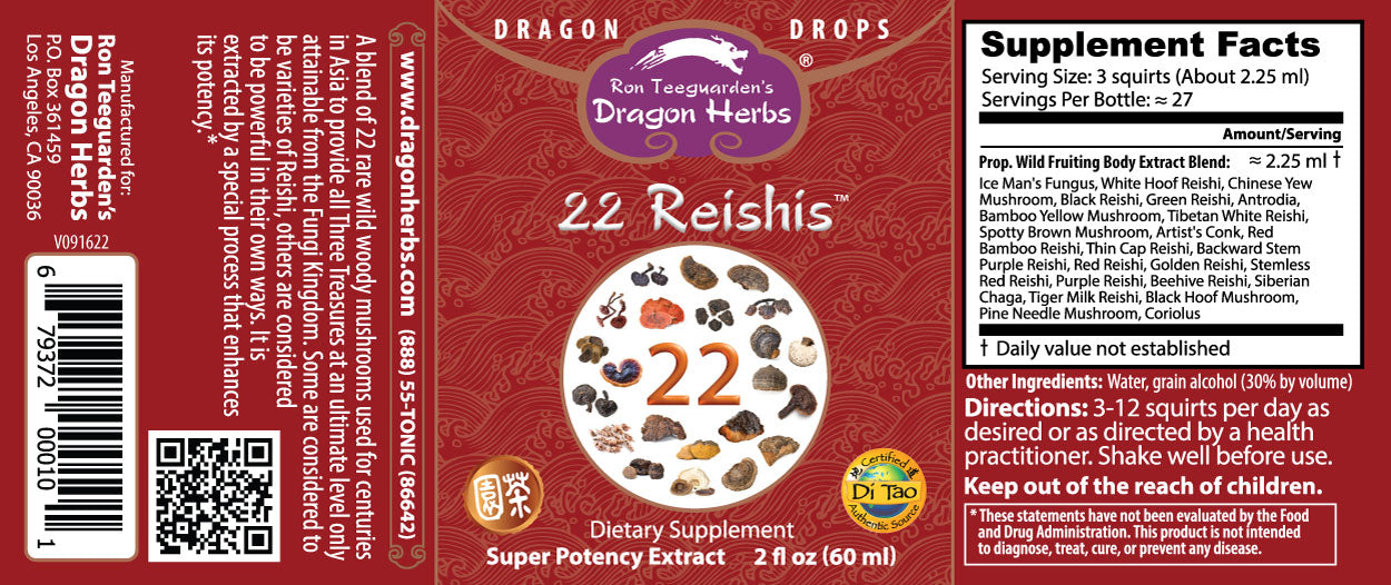 Dragon Herbs 22 Reishi Drops 60ml