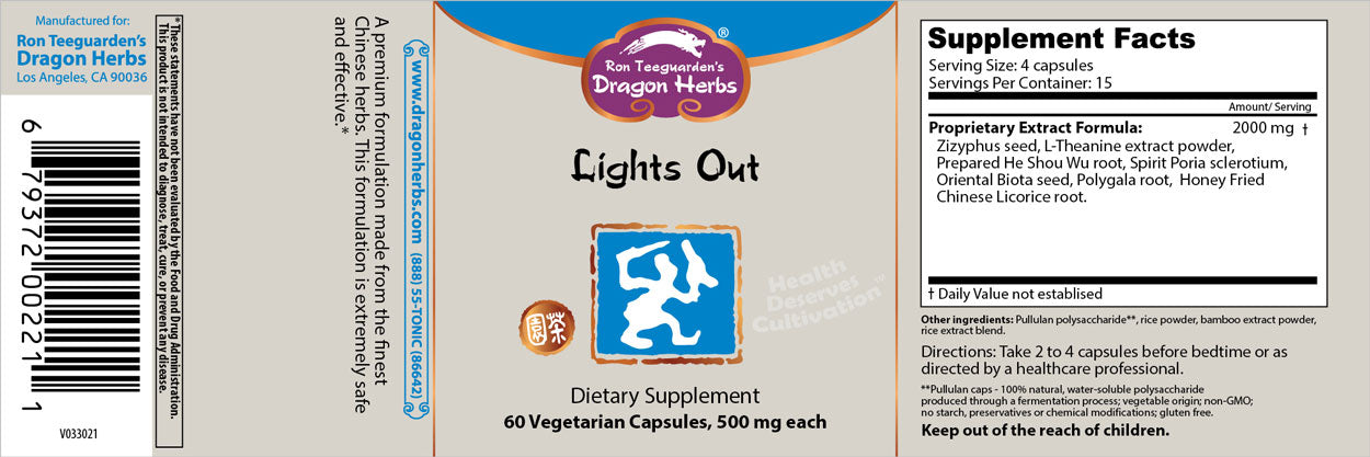 Dragon Herbs Lights Out 60 Capsules