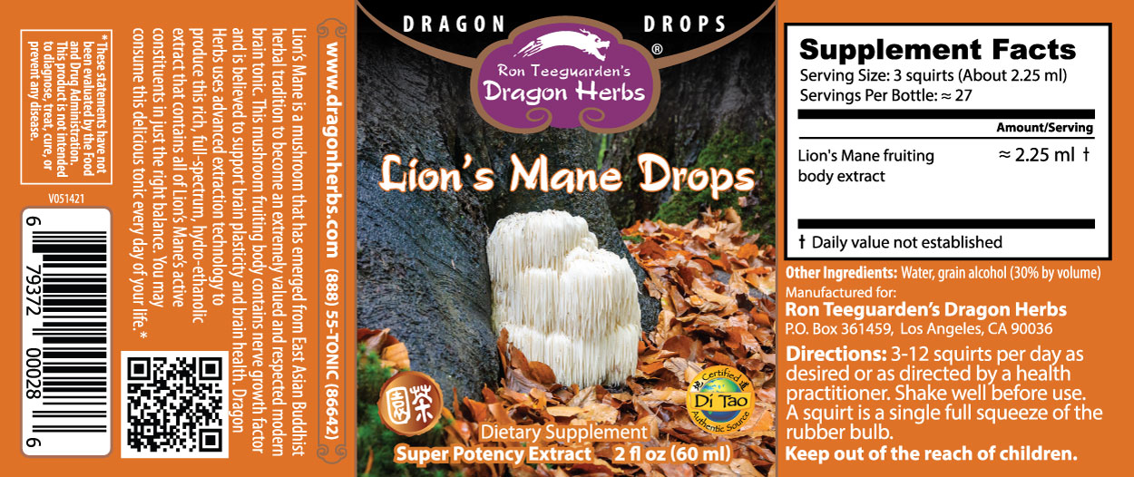 Dragon Herbs Lion's Mane Drops 60ml