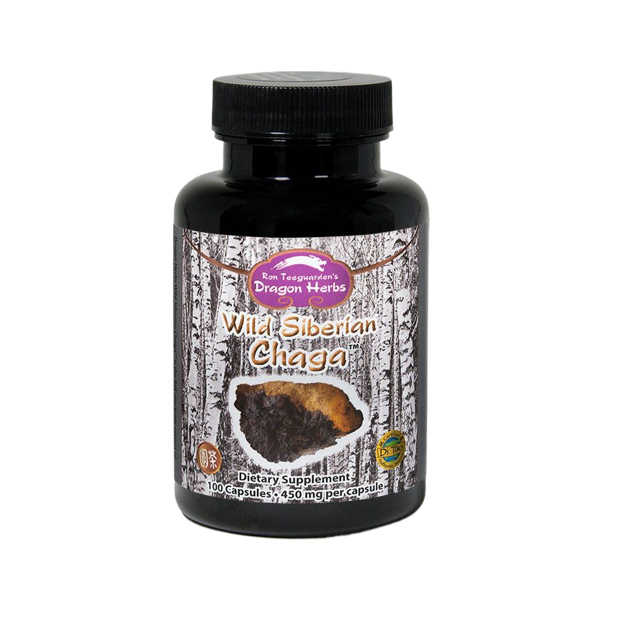 Dragon Herbs Wild Siberian Chaga 100 Capsules