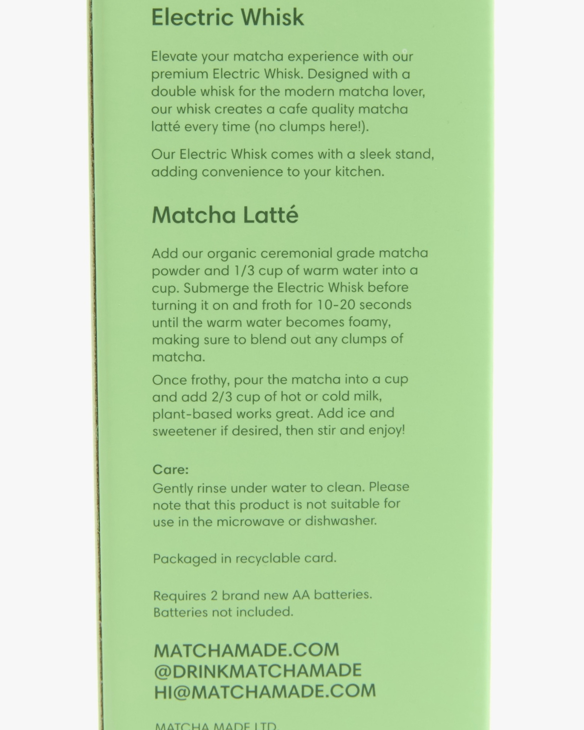 Matcha Made Electric Whisk