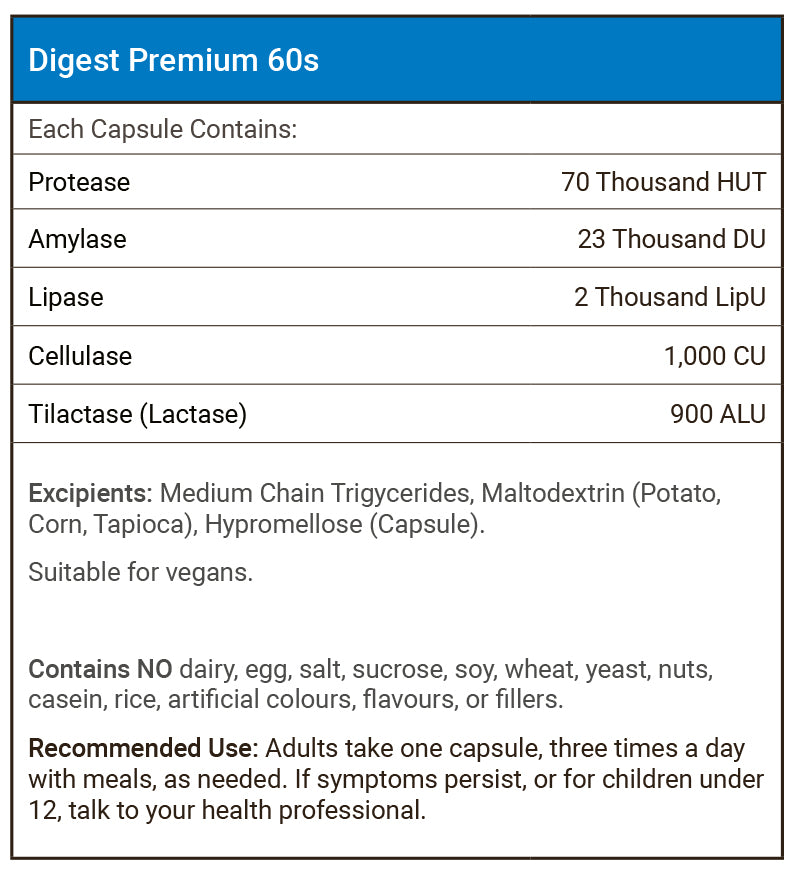 Enzymedica Digest Premium 60 Capsules