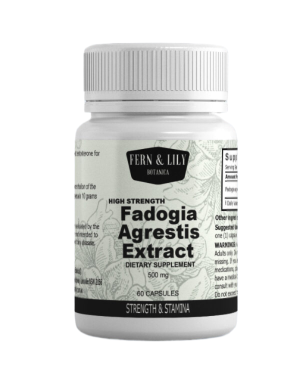 Fern & Lily Botanica Fadogia Agrestis Extract with Piperine 500mg 60 Capsules
