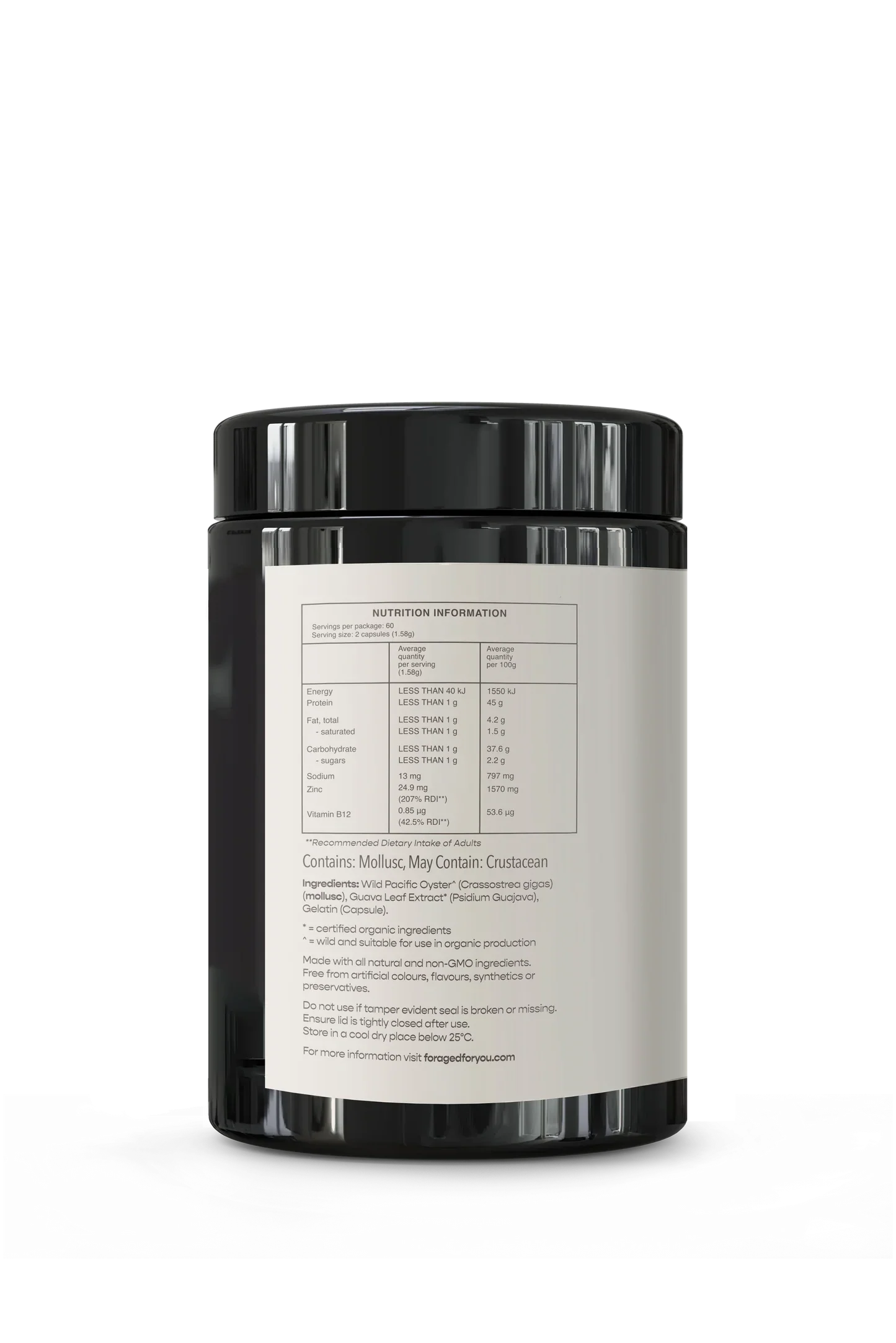 Foraged For You Wild Zinc 120 Capsules