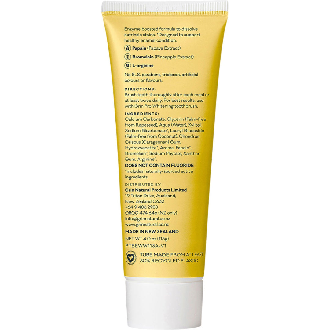 Grin Pro Enzyme Whitening with Nano Hydroxyapatite Toothpaste 113g