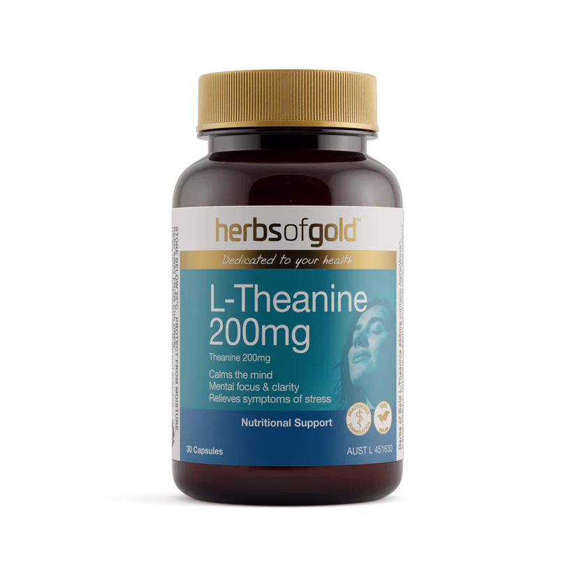 Herbs of Gold L-Theanine 200mg 30 Capsules