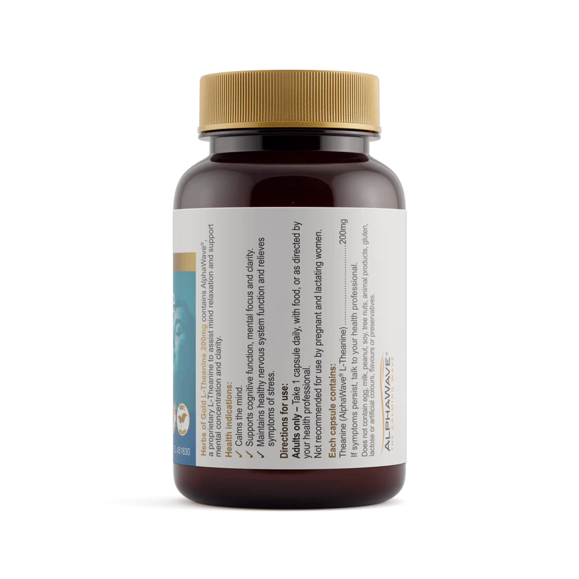 Herbs of Gold L-Theanine 200mg 30 Capsules