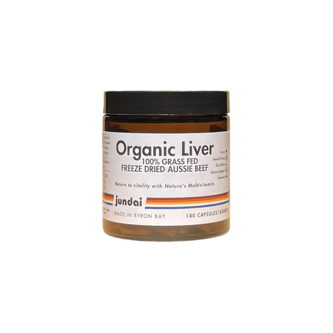 Jundai Organic Freeze Dried Beef Liver 180 Capsules