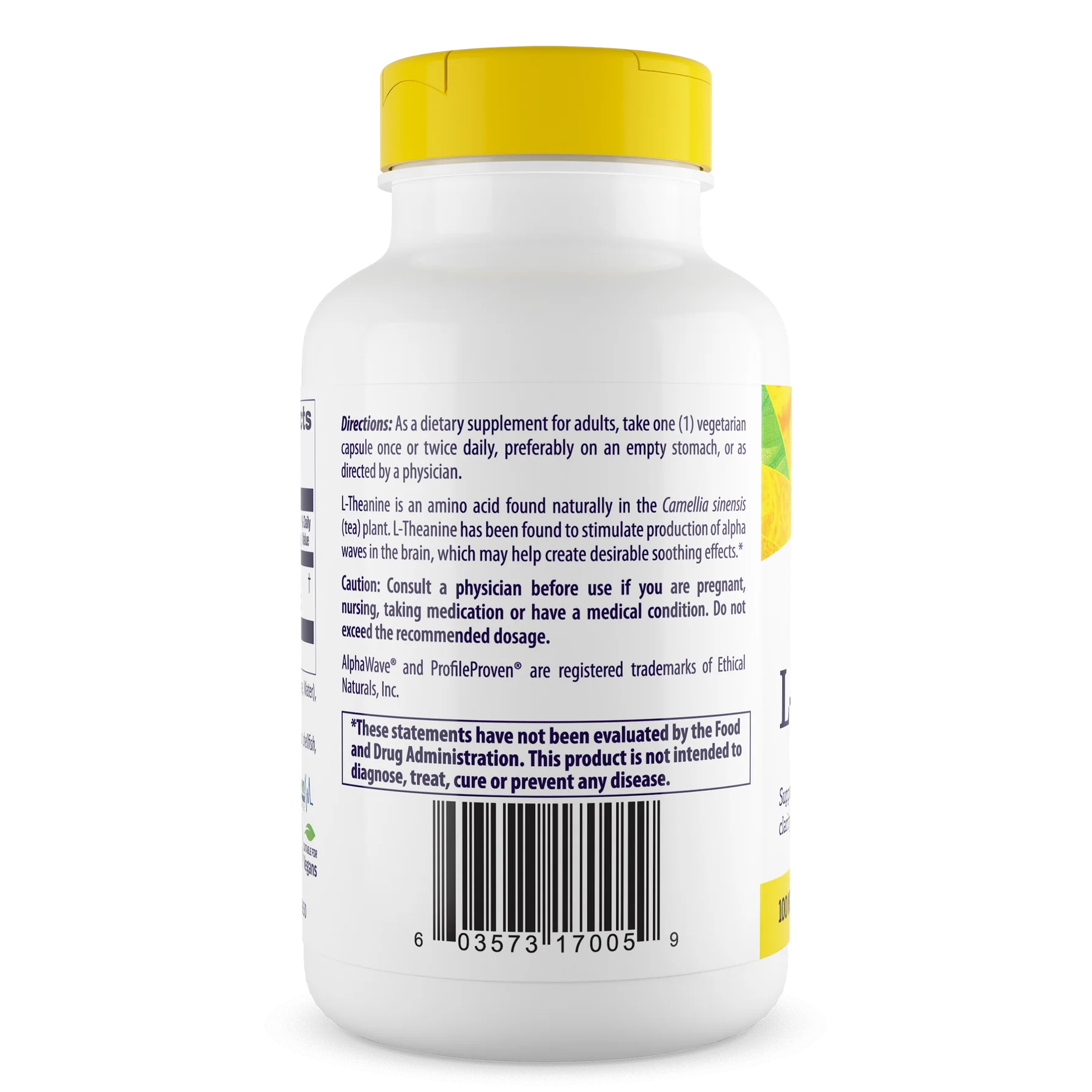 Healthy Origins L-Theanine 100mg 180 Capsules