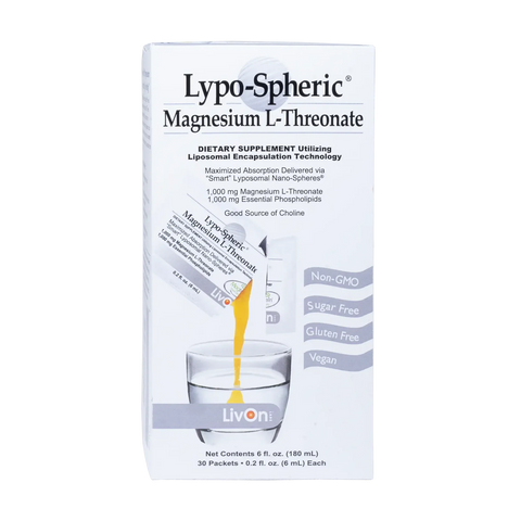 LivOn Lypo-Spheric L-苏糖酸镁 30 盒装
