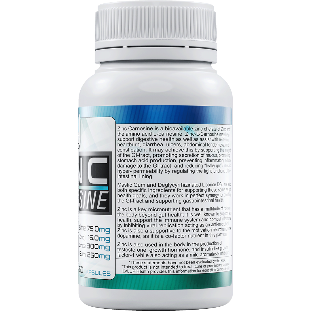 LVLUP Health Zinc Carnosine 60 Capsules