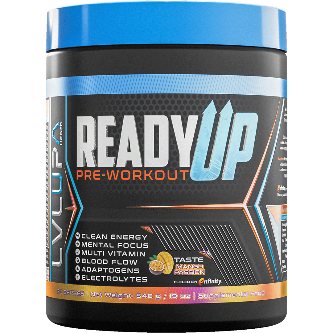 LVLUP Health Ready UP Pre-Workout Mango Passion 540g