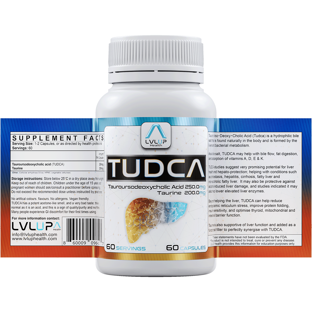 LVLUP Health TUDCA 250mg 60 Capsules