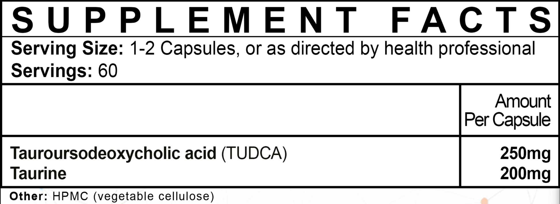 LVLUP Health TUDCA 250mg 60 Capsules
